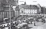 Markt zwischen TU Hauptgebäude und Marktkirche um 1900